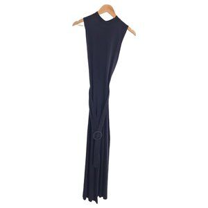 ALTAR'D‎ STATE Black knit mock neck sleeveless belted wide leg jumpsuit sz Small